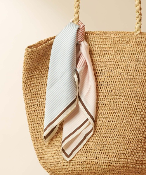 SHENERY(シーナリー)の「配色ストライプスカーフ(バンダナ/スカーフ・レディース・ピンク/イエロー・FREE)」の15枚目の写真