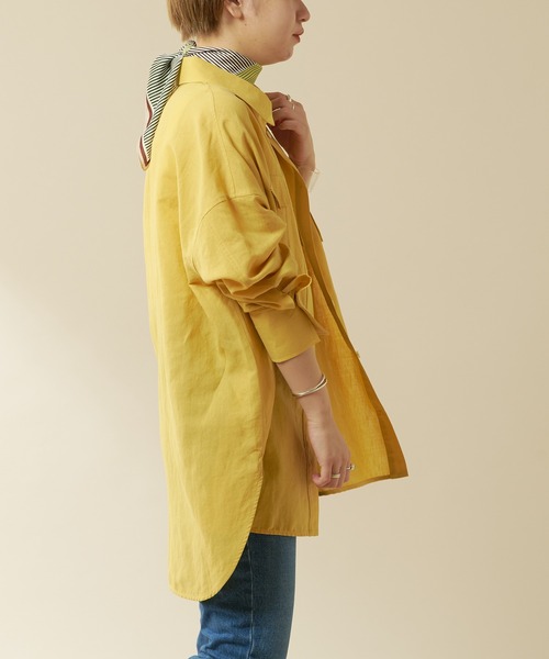 SHENERY(シーナリー)の「配色ストライプスカーフ(バンダナ/スカーフ・レディース・ピンク/イエロー・FREE)」の7枚目の写真