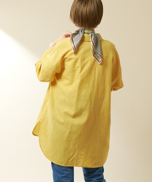 SHENERY(シーナリー)の「配色ストライプスカーフ(バンダナ/スカーフ・レディース・ピンク/イエロー・FREE)」の10枚目の写真