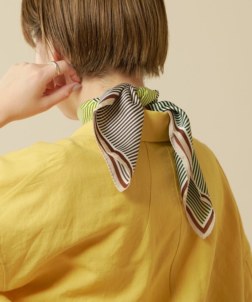 SHENERY(シーナリー)の「配色ストライプスカーフ(バンダナ/スカーフ・レディース・ピンク/イエロー・FREE)」の18枚目の写真