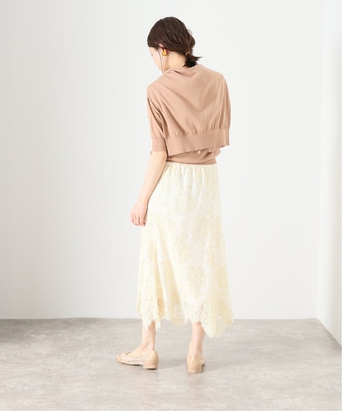 La TOTALITE(ラトータリテ)の「パネルレースフレアスカート◆(スカート・レディース・ライトグリーン/アイボリー/ブラック系その他・38/36)」の7枚目の写真