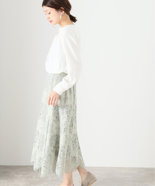 La TOTALITE(ラトータリテ)の「パネルレースフレアスカート◆(スカート・レディース・ライトグリーン/アイボリー/ブラック系その他・38/36)」の13枚目の写真