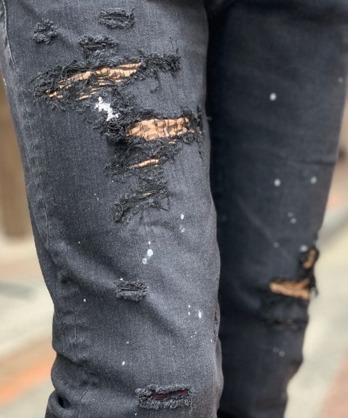 surt（サート）の「SURT（サート）LEOPARD DENIM/レオパードストレッチデニム（デニムパンツ・メンズ・ブラック・SMALL/MEDIUM/LARGE/X-LARGE/X-SMALL）」の6枚目の写真