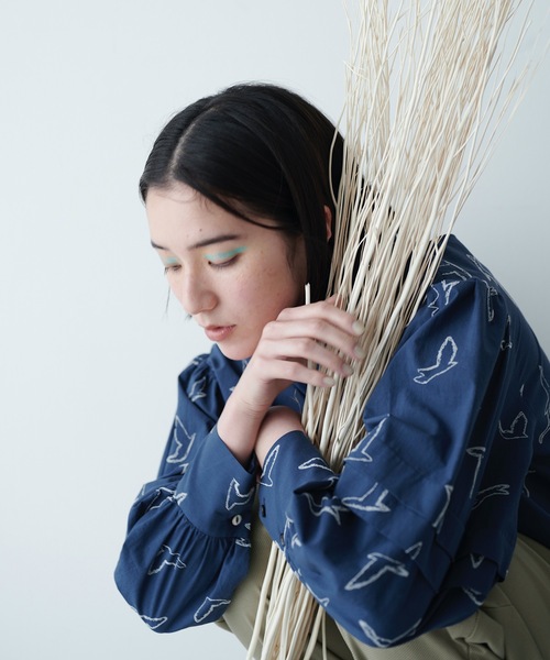 rikolekt(リコレクト)の「birds ブラウス(シャツ/ブラウス・レディース・ネイビー/キナリ・0/1)」の10枚目の写真