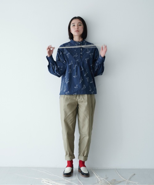 rikolekt(リコレクト)の「birds ブラウス(シャツ/ブラウス・レディース・ネイビー/キナリ・0/1)」の9枚目の写真