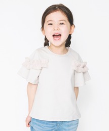 BRANSHES | チュールフリル使い半袖Ｔシャツ(Tシャツ/カットソー)