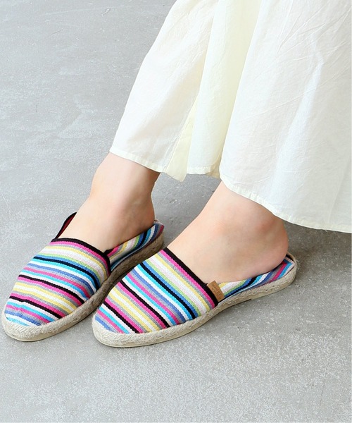 JOINT WORKS(ジョイントワークス)の「【La Maison de L’Espadrille】マルチボーダースリッポン(スリッポン・レディース・ピンク/イエロー・38/36/37)」の1枚目の写真