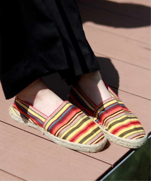 JOINT WORKS(ジョイントワークス)の「【La Maison de L’Espadrille】マルチボーダースリッポン(スリッポン・レディース・ピンク/イエロー・38/36/37)」の2枚目の写真