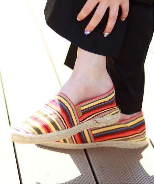 JOINT WORKS(ジョイントワークス)の「【La Maison de L’Espadrille】マルチボーダースリッポン(スリッポン・レディース・ピンク/イエロー・38/36/37)」の5枚目の写真