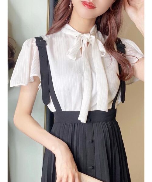 EATME(イートミー)の「ボウタイブラウス(シャツ/ブラウス・レディース・ブラック/オフホワイト/その他1・FREE)」の2枚目の写真