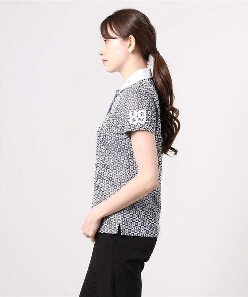 PEARLY GATES】 チェック柄 半袖 ポロシャツ