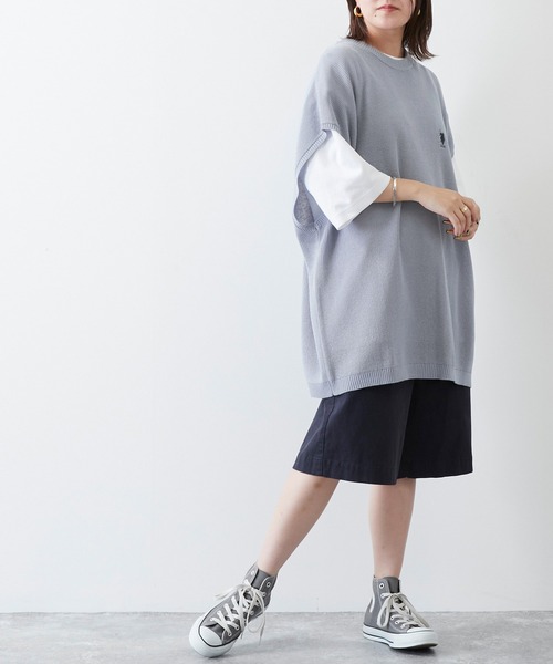 U.S. POLO ASSN.(ユーエスポロアッスン)の「U.S. POLO ASSN. / ユーエスポロアッスン 別注 ルーズオーバーサイズ ロゴ刺繍 ニットベスト(ベスト・メンズ・ブラック/ベージュ/グレー/オフホワイト/サックスブルー/ミント・M/L)」の13枚目の写真