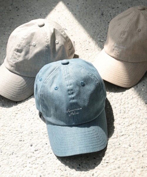 AMERICAN HOLIC（アメリカンホリック）の「刺繍キャップ　＊＊●（キャップ・レディース・ベージュ/グレー/サックスブルー・FREE）」の7枚目の写真
