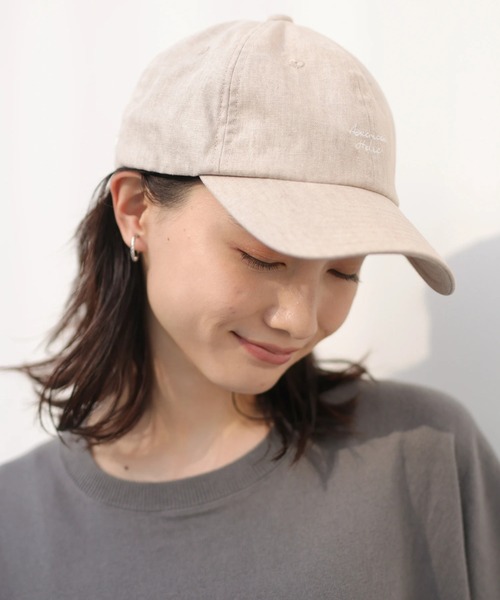 AMERICAN HOLIC（アメリカンホリック）の「刺繍キャップ　＊＊●（キャップ・レディース・ベージュ/グレー/サックスブルー・FREE）」の5枚目の写真