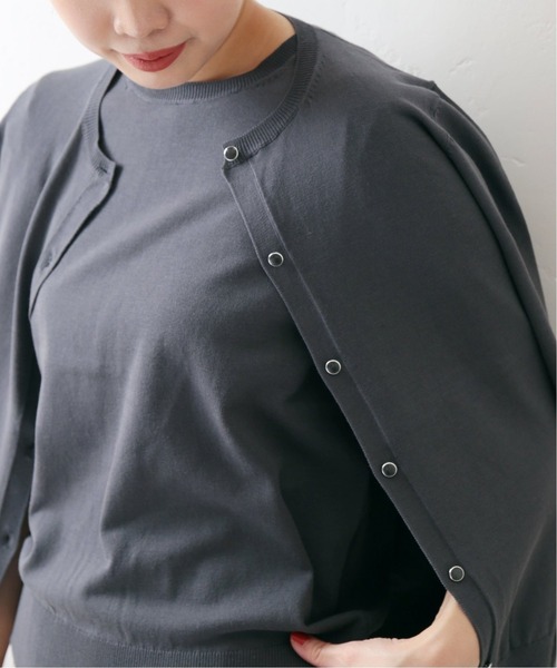 La TOTALITE(ラトータリテ)の「《追加》コットンHITWISTアンサンブル【手洗い可能】◆(アンサンブル・レディース・ナチュラル/オレンジ/ネイビー/グレー/パープル・FREE)」の2枚目の写真