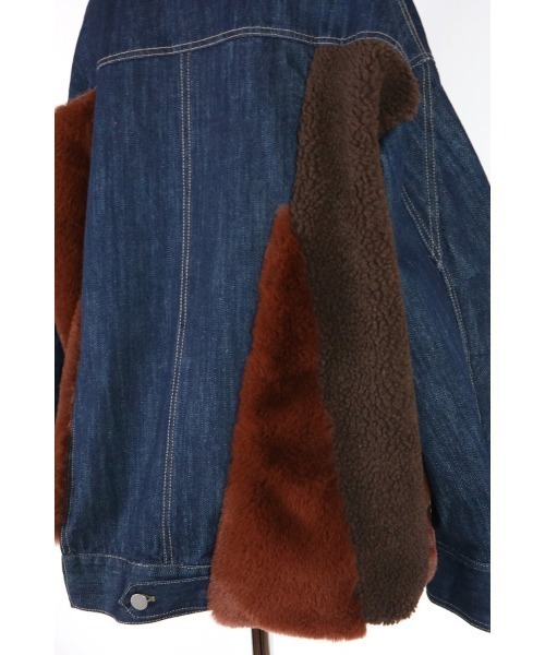 AULA AILA(アウラアイラ)の「エコファーミックスデニムジャケット(デニムジャケット・レディース・ブラック/ブラウン/ブルー・0)」の16枚目の写真