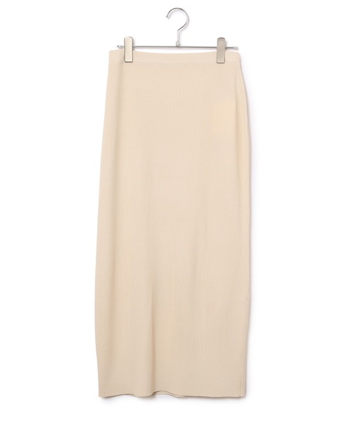 ADAM ET ROPE'（アダムエロペ）の「ラッフルベルト付ニットスカート（スカート・レディース・ダークブラウン/ホワイト系その他5・FREE）」の3枚目の写真