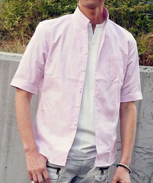 HIDEAWAYS NICOLE | 刺し子風ジャカード半袖シャツ(シャツ/ブラウス)