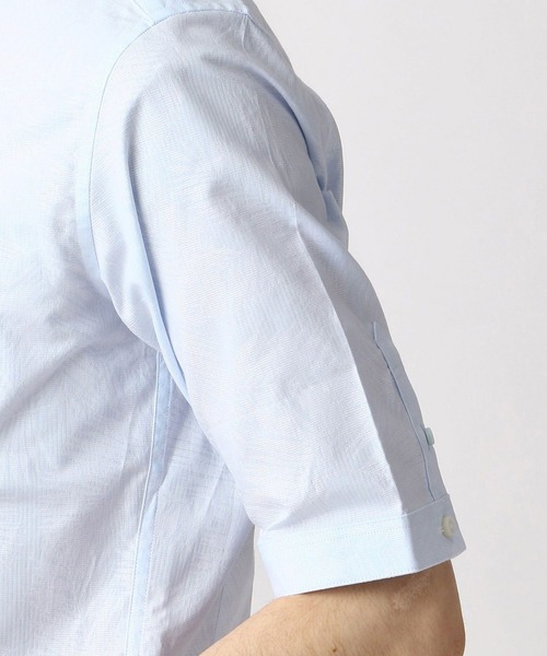 HIDEAWAYS NICOLE（ハイダウェイニコル）の「刺し子風ジャカード半袖シャツ（シャツ/ブラウス・メンズ・ホワイト/その他1/サックスブルー/ピンク・LARGE/MEDIUM/X-LARGE）」の10枚目の写真
