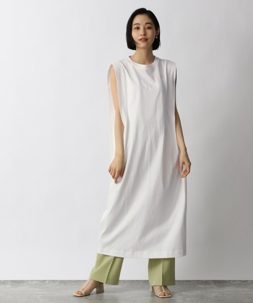 LOWRYS FARM（ローリーズファーム）の「ＵＳＡソデタックノースリーブワンピース　949192（ワンピース・レディース・オフホワイト/ブラック/グリーン/パープル・FREE）」の11枚目の写真