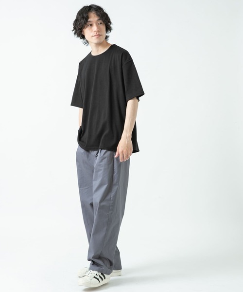 ITEMS URBANRESEARCH(アイテムズ アーバンリサーチ)の「ポンチ5分袖ビッグTシャツ(Tシャツ/カットソー・メンズ・ベージュ/ブラック/オフホワイト/カーキ・MEDIUM/LARGE)」の20枚目の写真