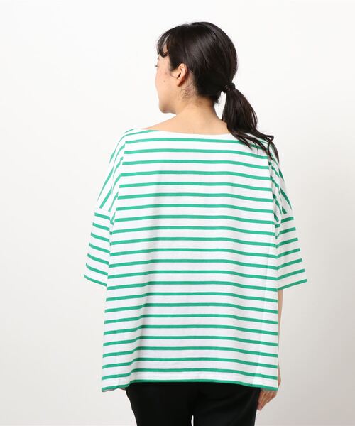 CAPRICIEUX LE'MAGE（カプリシューレマージュ）の「ボーダーワイドTシャツ（Tシャツ/カットソー・レディース・ブルー/グリーン/ブラック・FREE）」の5枚目の写真