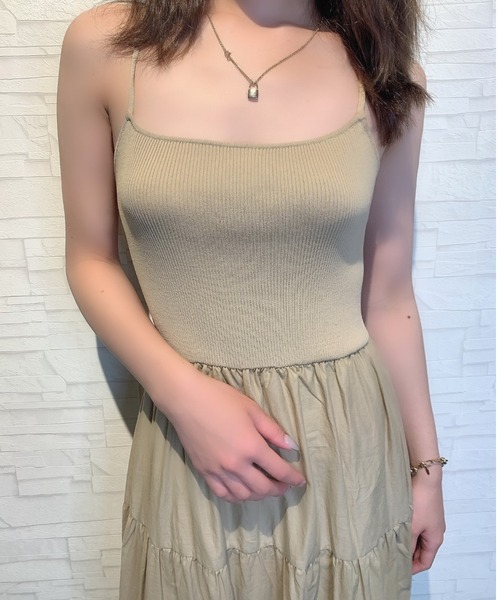 EIMY ISTOIRE(エイミーイストワール)の「コットンスカートキャミワンピース(ワンピース・レディース・ホワイト/ブラック/ベージュ/ブラウン・FREE)」の20枚目の写真