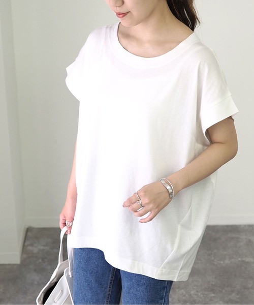 Riberry（リベリー）の「フレンチスリーブトップス（Tシャツ/カットソー・レディース・ブラック/ブラウン/オフホワイト・FREE）」の10枚目の写真