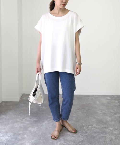 Riberry（リベリー）の「フレンチスリーブトップス（Tシャツ/カットソー・レディース・ブラック/ブラウン/オフホワイト・FREE）」の15枚目の写真