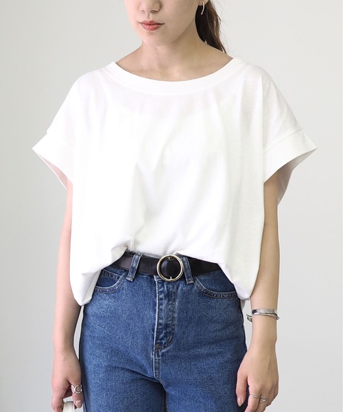 Riberry（リベリー）の「フレンチスリーブトップス（Tシャツ/カットソー・レディース・ブラック/ブラウン/オフホワイト・FREE）」の14枚目の写真