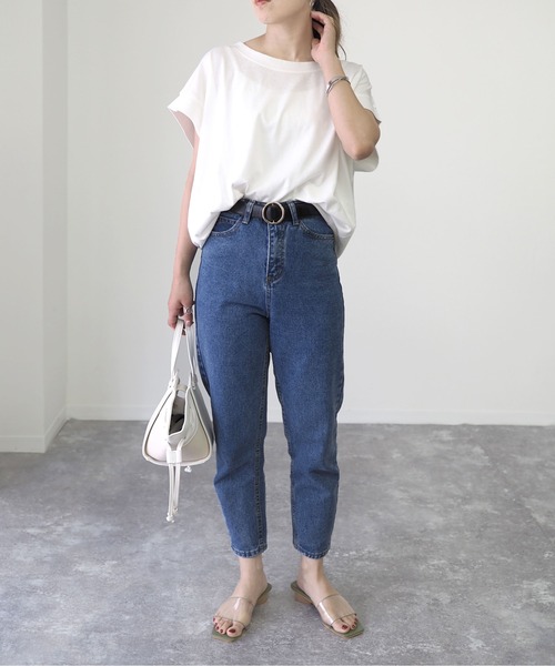 Riberry（リベリー）の「フレンチスリーブトップス（Tシャツ/カットソー・レディース・ブラック/ブラウン/オフホワイト・FREE）」の6枚目の写真