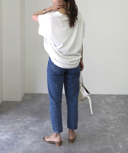 Riberry（リベリー）の「フレンチスリーブトップス（Tシャツ/カットソー・レディース・ブラック/ブラウン/オフホワイト・FREE）」の12枚目の写真