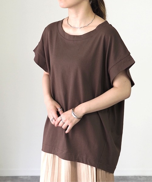 Riberry（リベリー）の「フレンチスリーブトップス（Tシャツ/カットソー・レディース・ブラック/ブラウン/オフホワイト・FREE）」の19枚目の写真