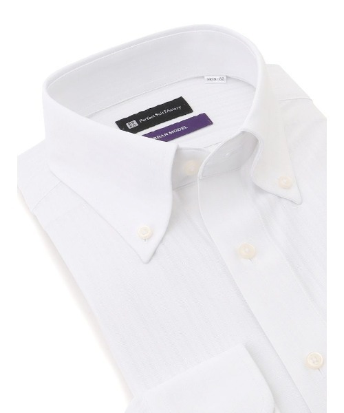 抗菌 形態安定 ニット長袖ワイシャツ ピンク ブルー ネイビー ビジネスシャツ Perfect Suit Factory パーフェクトスーツファクトリー のファッション通販 Zozotown