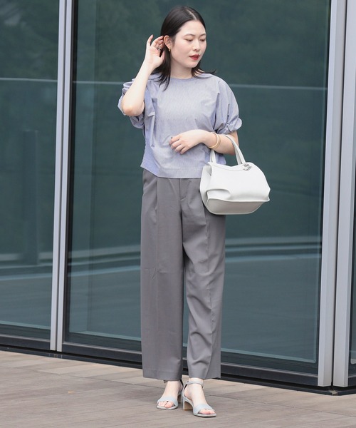 BEAMS HEART(ビームスハート)の「【WEB限定色あり/7色展開】ツイストスリーブ プルオーバー(Tシャツ/カットソー・レディース・ブラック/ネイビー/オフホワイト/イエロー/サックスブルー/オリーブ/イエロー系その他2/ダークグリーン・FREE)」の20枚目の写真