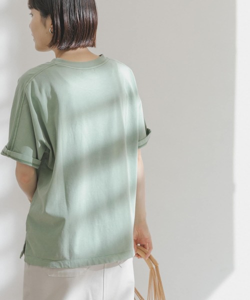 FORK&SPOON（フォークアンドスプーン）の「FORK&SPOON　超長綿ガーメントダイカットソー（Tシャツ/カットソー・レディース・チャコールグレー/アイボリー/グリーン系その他・ONE）」の5枚目の写真