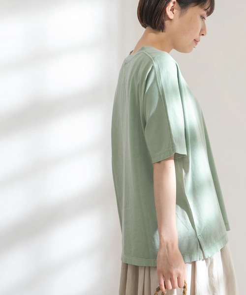 FORK&SPOON（フォークアンドスプーン）の「FORK&SPOON　超長綿ガーメントダイカットソー（Tシャツ/カットソー・レディース・チャコールグレー/アイボリー/グリーン系その他・ONE）」の10枚目の写真