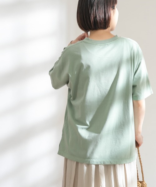 FORK&SPOON（フォークアンドスプーン）の「FORK&SPOON　超長綿ガーメントダイカットソー（Tシャツ/カットソー・レディース・チャコールグレー/アイボリー/グリーン系その他・ONE）」の11枚目の写真