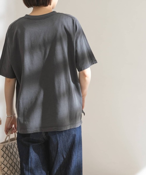 FORK&SPOON（フォークアンドスプーン）の「FORK&SPOON　超長綿ガーメントダイカットソー（Tシャツ/カットソー・レディース・チャコールグレー/アイボリー/グリーン系その他・ONE）」の17枚目の写真