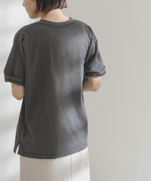 FORK&SPOON（フォークアンドスプーン）の「FORK&SPOON　超長綿ガーメントダイカットソー（Tシャツ/カットソー・レディース・チャコールグレー/アイボリー/グリーン系その他・ONE）」の22枚目の写真