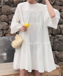 sakishimatokyo | 【ZOZO限定】サキシマamp「フレアスリーブティアードワンピース」(ワンピース)