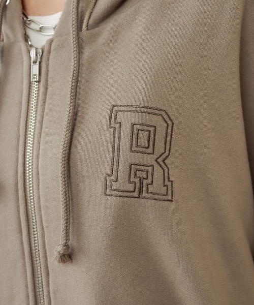 RASVOA（ラスボア）の「【セットアップ着用可】ビンテージダメージＺＩＰパーカー（パーカー・レディース・チャコールグレー/グリーン/グレイッシュベージュ・FREE）」の9枚目の写真