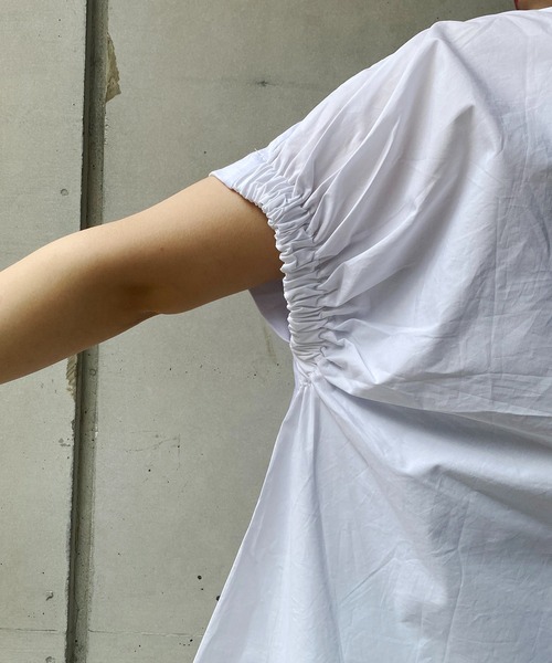 CAPRICIEUX LE'MAGE(カプリシューレマージュ)の「シャツ切替ラウンドTシャツ(Tシャツ/カットソー・レディース・ホワイト/ブラック/ベージュ・FREE)」の16枚目の写真