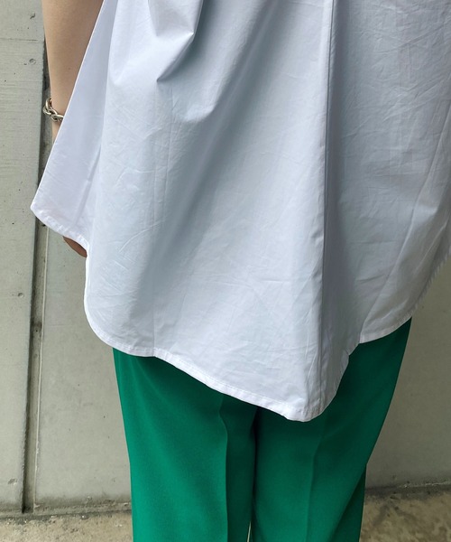 CAPRICIEUX LE'MAGE(カプリシューレマージュ)の「シャツ切替ラウンドTシャツ(Tシャツ/カットソー・レディース・ホワイト/ブラック/ベージュ・FREE)」の8枚目の写真