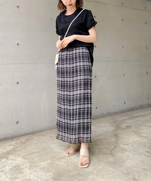 CAPRICIEUX LE'MAGE(カプリシューレマージュ)の「シャツ切替ラウンドTシャツ(Tシャツ/カットソー・レディース・ホワイト/ブラック/ベージュ・FREE)」の18枚目の写真