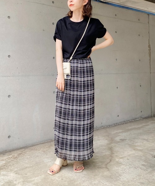 CAPRICIEUX LE'MAGE(カプリシューレマージュ)の「シャツ切替ラウンドTシャツ(Tシャツ/カットソー・レディース・ホワイト/ブラック/ベージュ・FREE)」の10枚目の写真