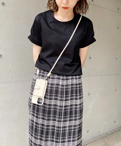 CAPRICIEUX LE'MAGE(カプリシューレマージュ)の「シャツ切替ラウンドTシャツ(Tシャツ/カットソー・レディース・ホワイト/ブラック/ベージュ・FREE)」の22枚目の写真