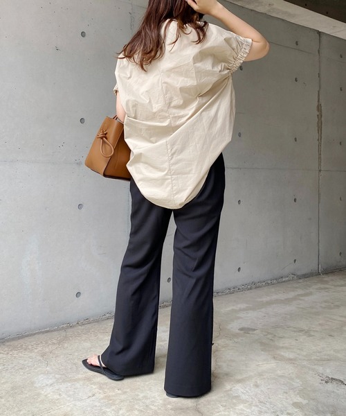 CAPRICIEUX LE'MAGE(カプリシューレマージュ)の「シャツ切替ラウンドTシャツ(Tシャツ/カットソー・レディース・ホワイト/ブラック/ベージュ・FREE)」の11枚目の写真