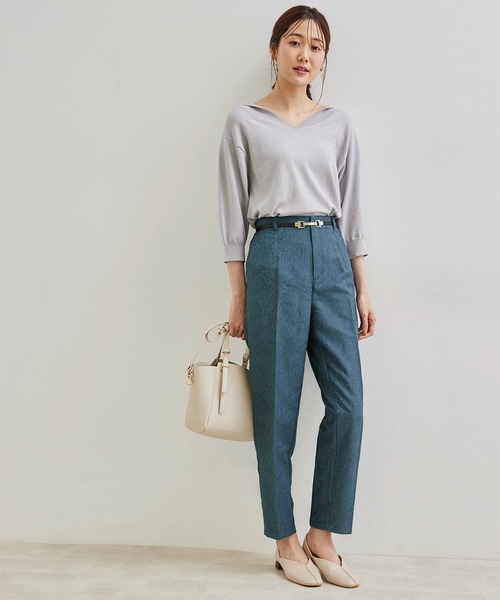 ROPE' PICNIC(ロペピクニック)の「ジャガードパンツ(その他パンツ・レディース・ブラック/ベージュ/ブルー・36/38)」の9枚目の写真