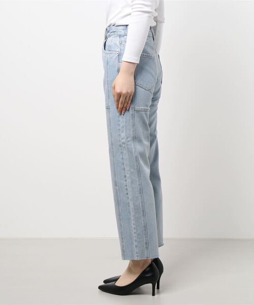 FIG&VIPER（フィグアンドバイパー）の「切替デニムストレートPT（デニムパンツ・レディース・ブルー・SMALL/MEDIUM）」の3枚目の写真